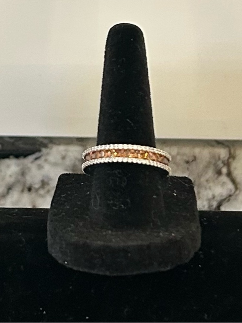 Suzy Levian Sterling Cubic Zirconia Princess Cut Eternity Band